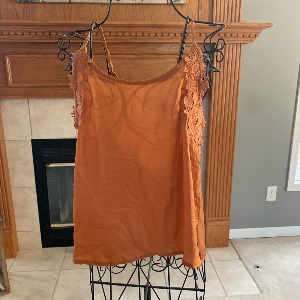 Cute Fall Tank with lace detail